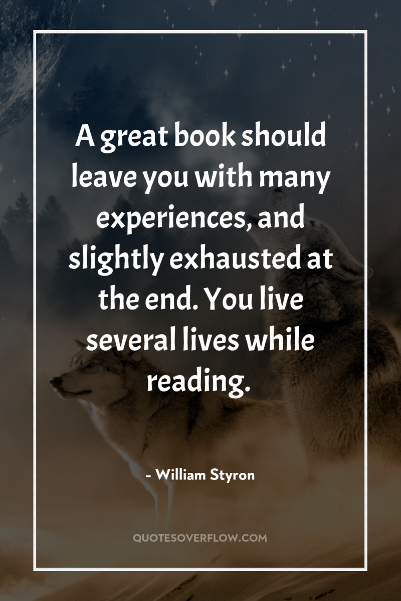 A great book should leave you with many experiences, and...
