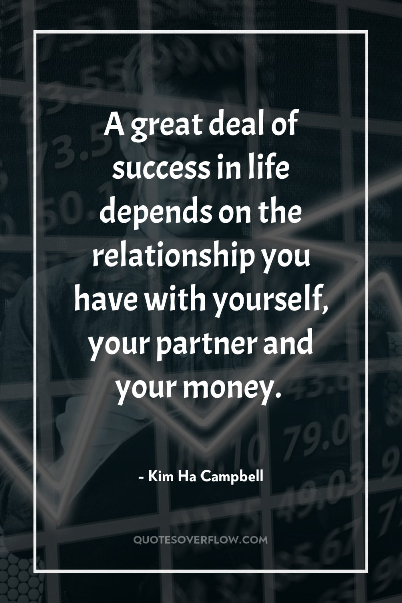 A great deal of success in life depends on the...