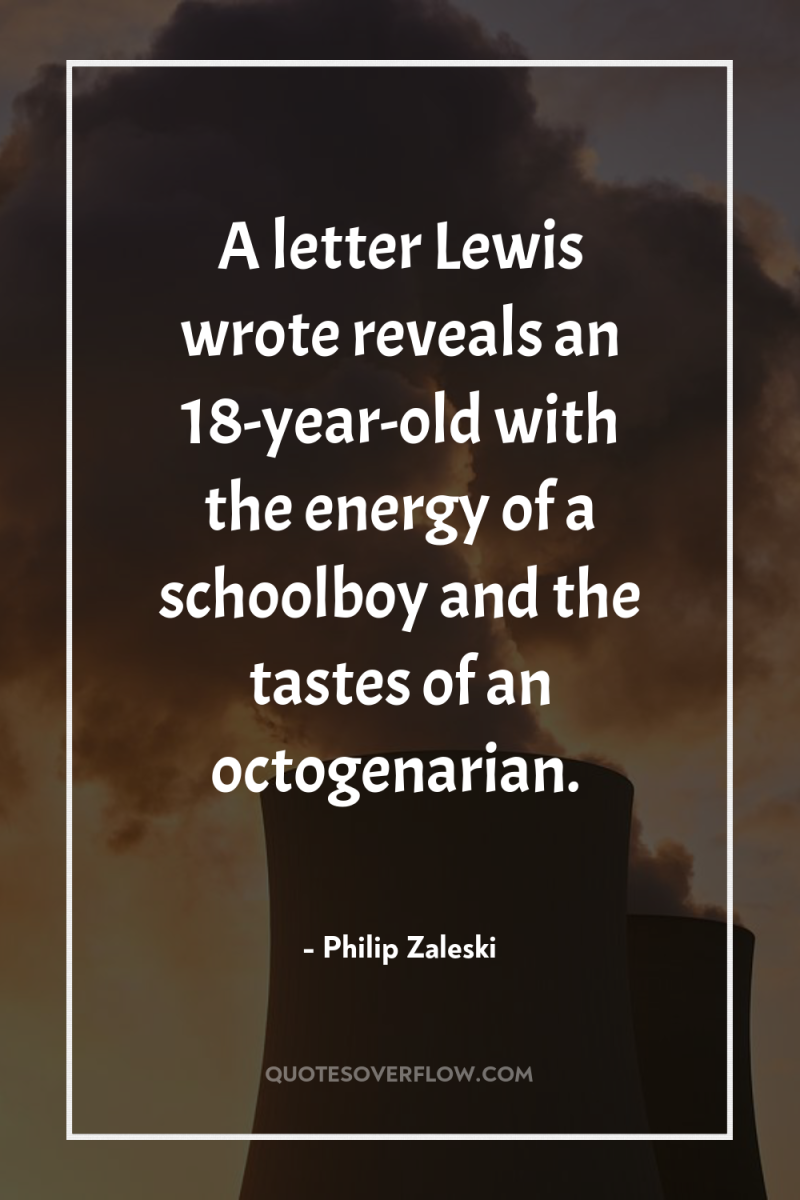 A letter Lewis wrote reveals an 18-year-old with the energy...