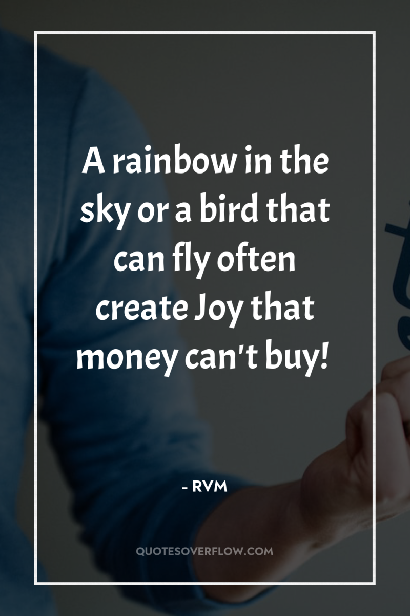 A rainbow in the sky or a bird that can...