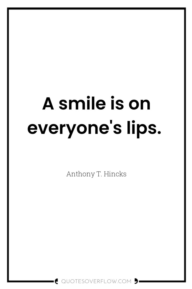 A smile is on everyone's lips. 