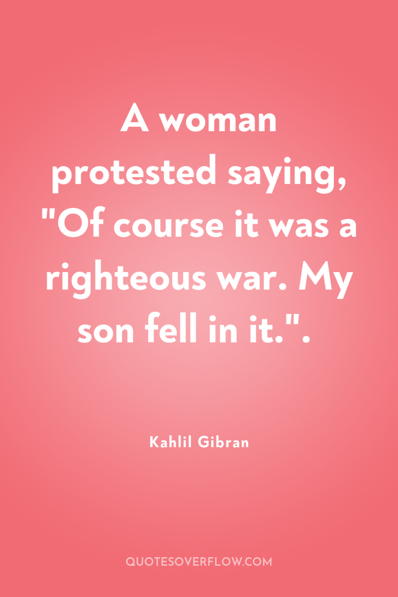 A woman protested saying, 
