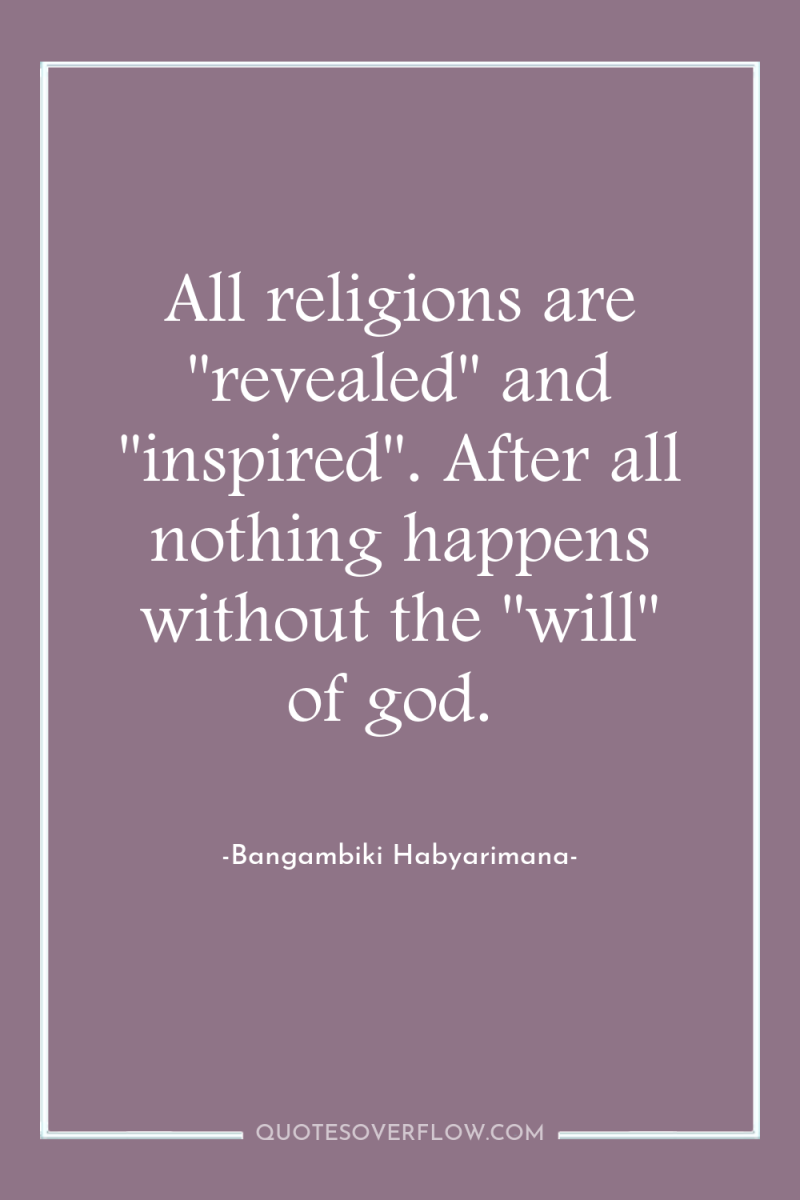 All religions are 