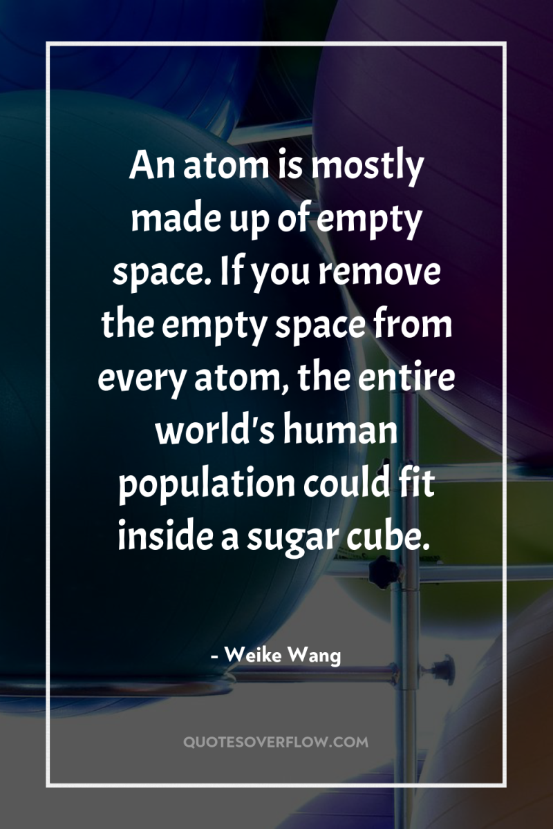 An atom is mostly made up of empty space. If...