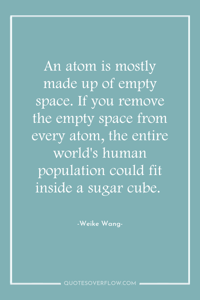 An atom is mostly made up of empty space. If...