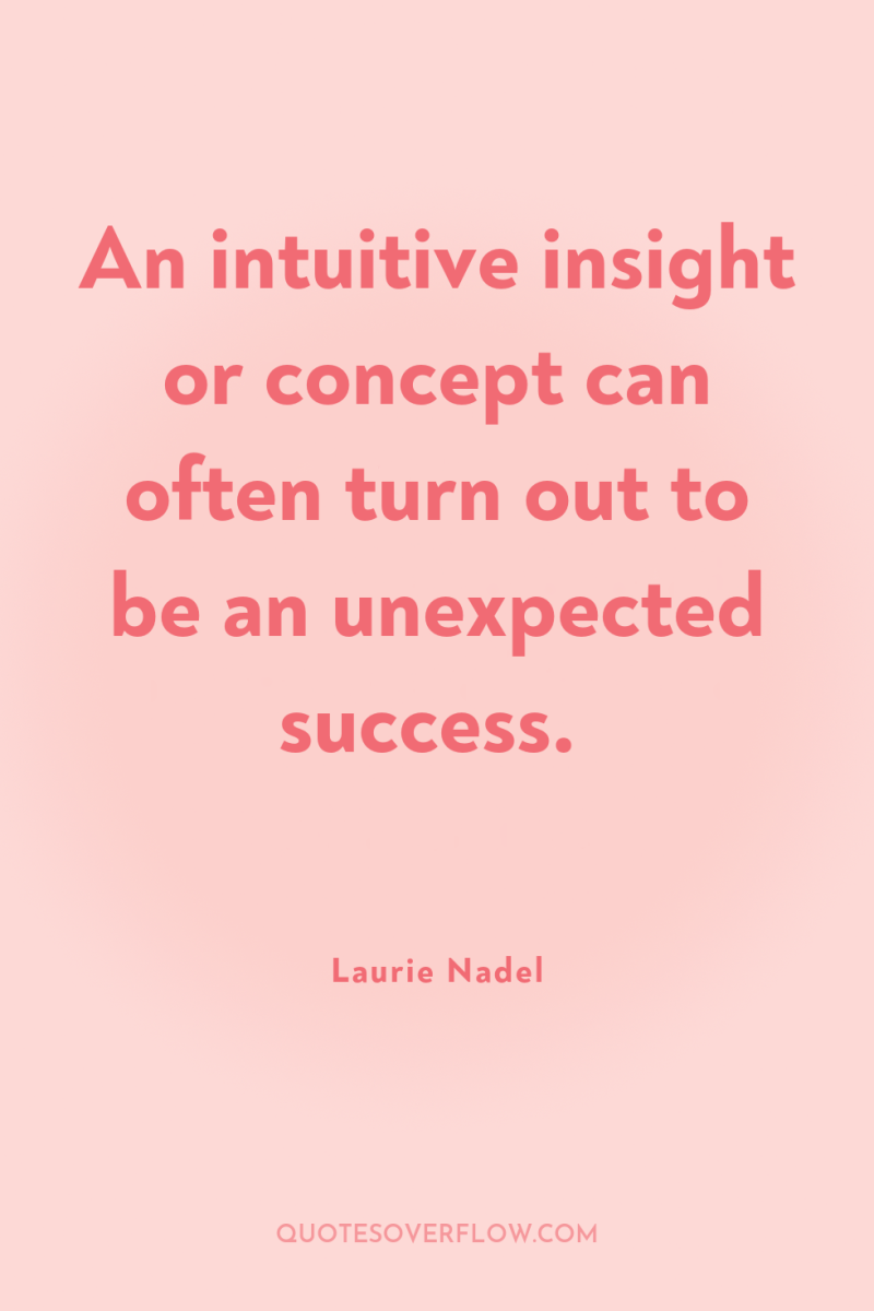 An intuitive insight or concept can often turn out to...