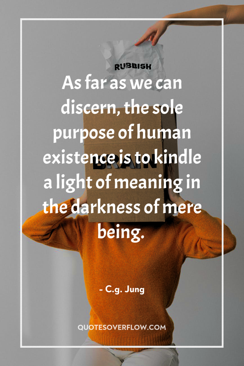 As far as we can discern, the sole purpose of...
