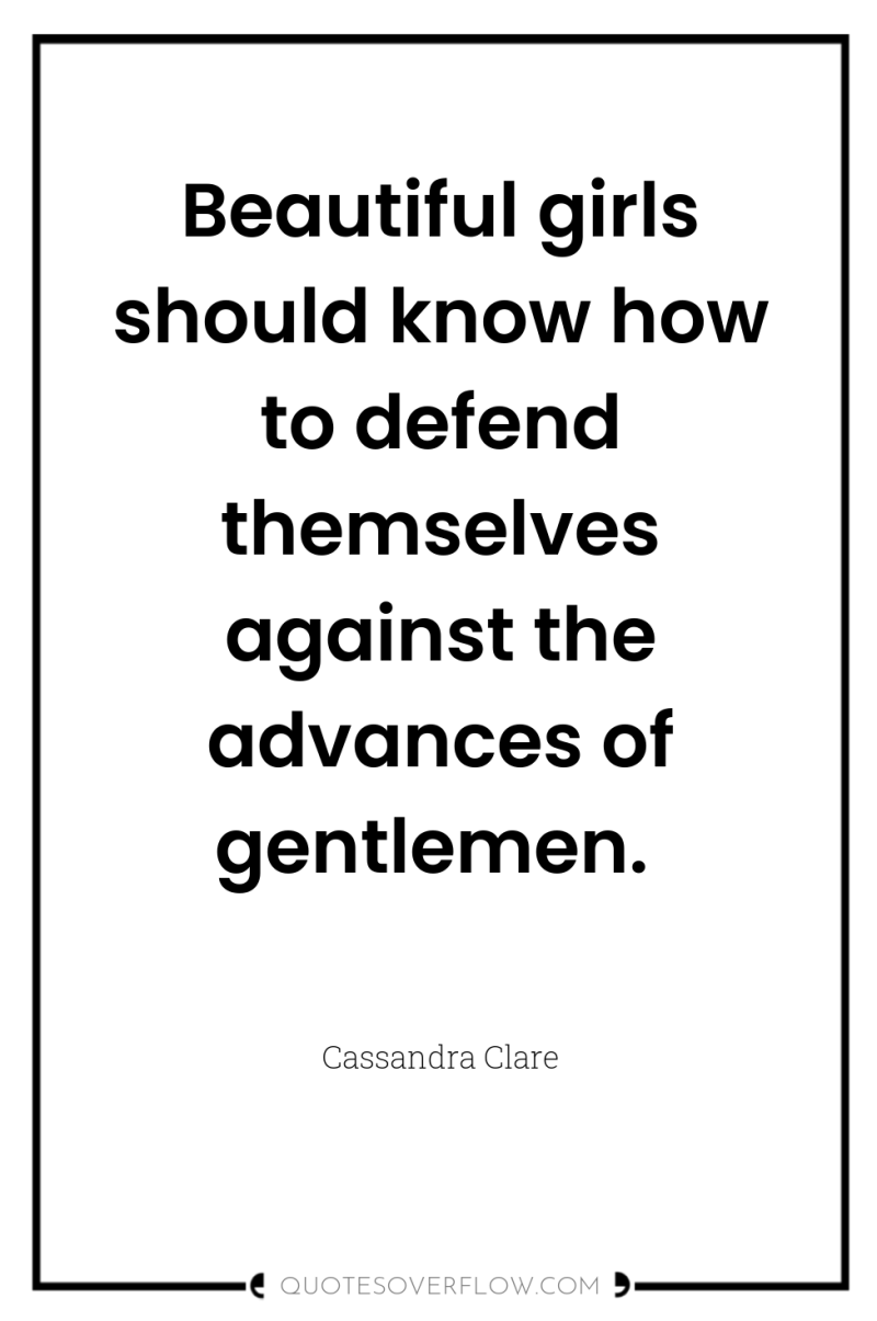 Beautiful girls should know how to defend themselves against the...