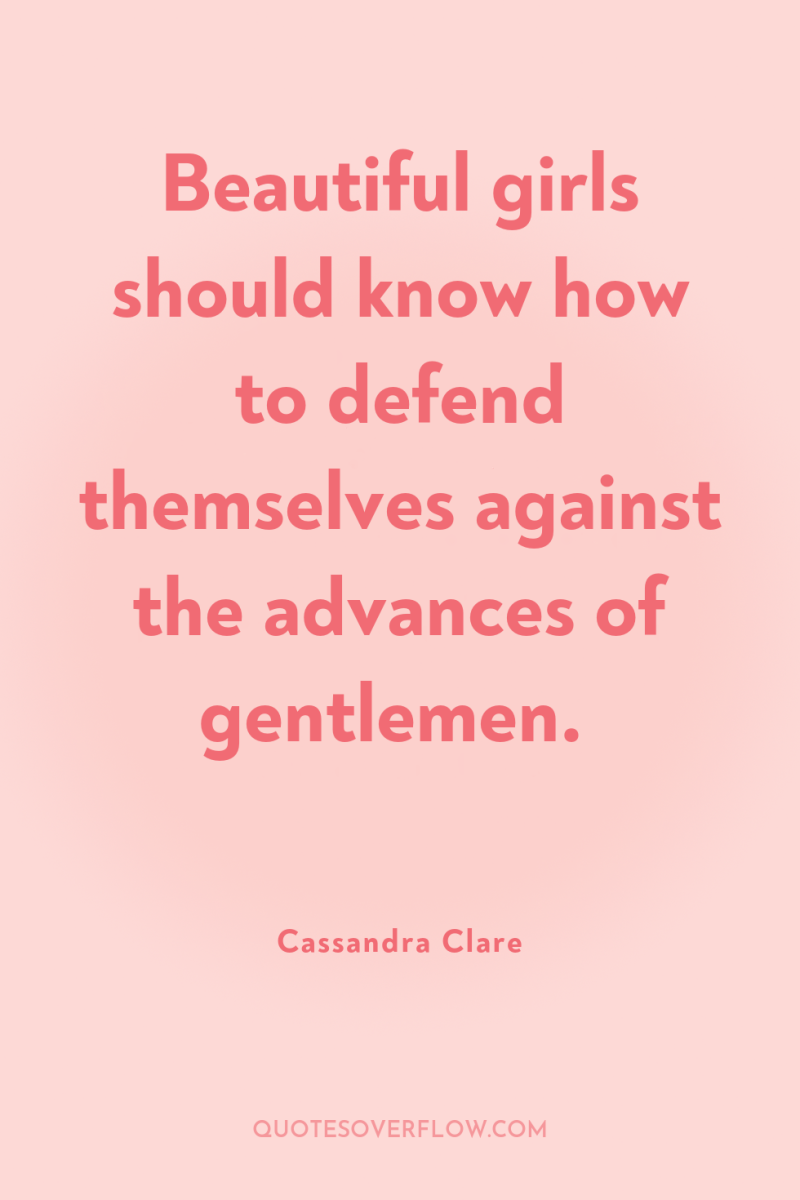 Beautiful girls should know how to defend themselves against the...