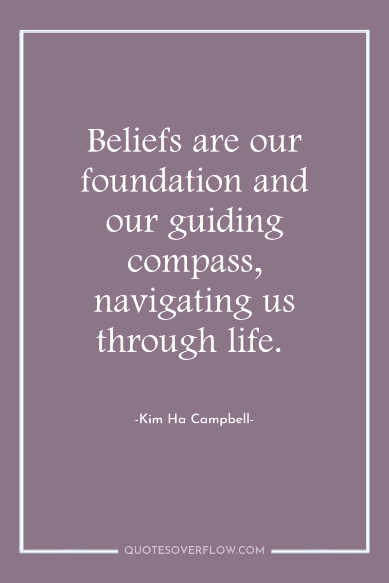 Beliefs are our foundation and our guiding compass, navigating us...