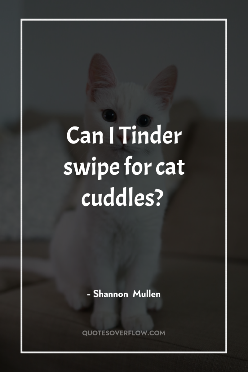 Can I Tinder swipe for cat cuddles? 