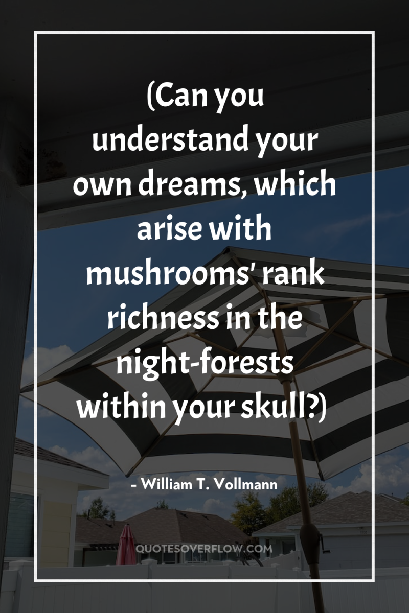 (Can you understand your own dreams, which arise with mushrooms'...