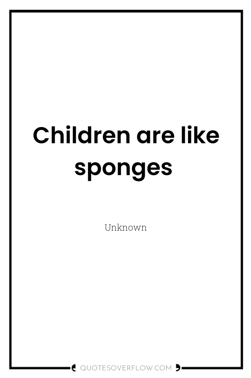 Children are like sponges 