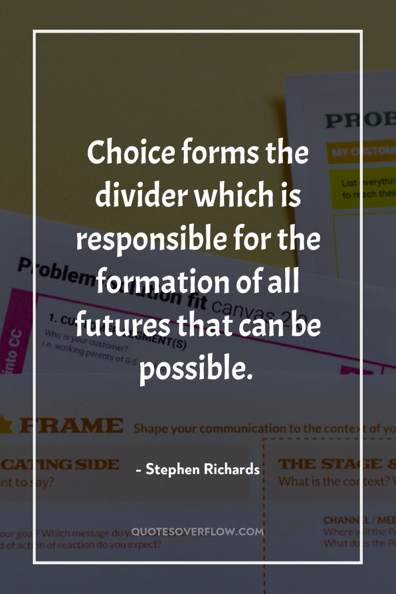 Choice forms the divider which is responsible for the formation...