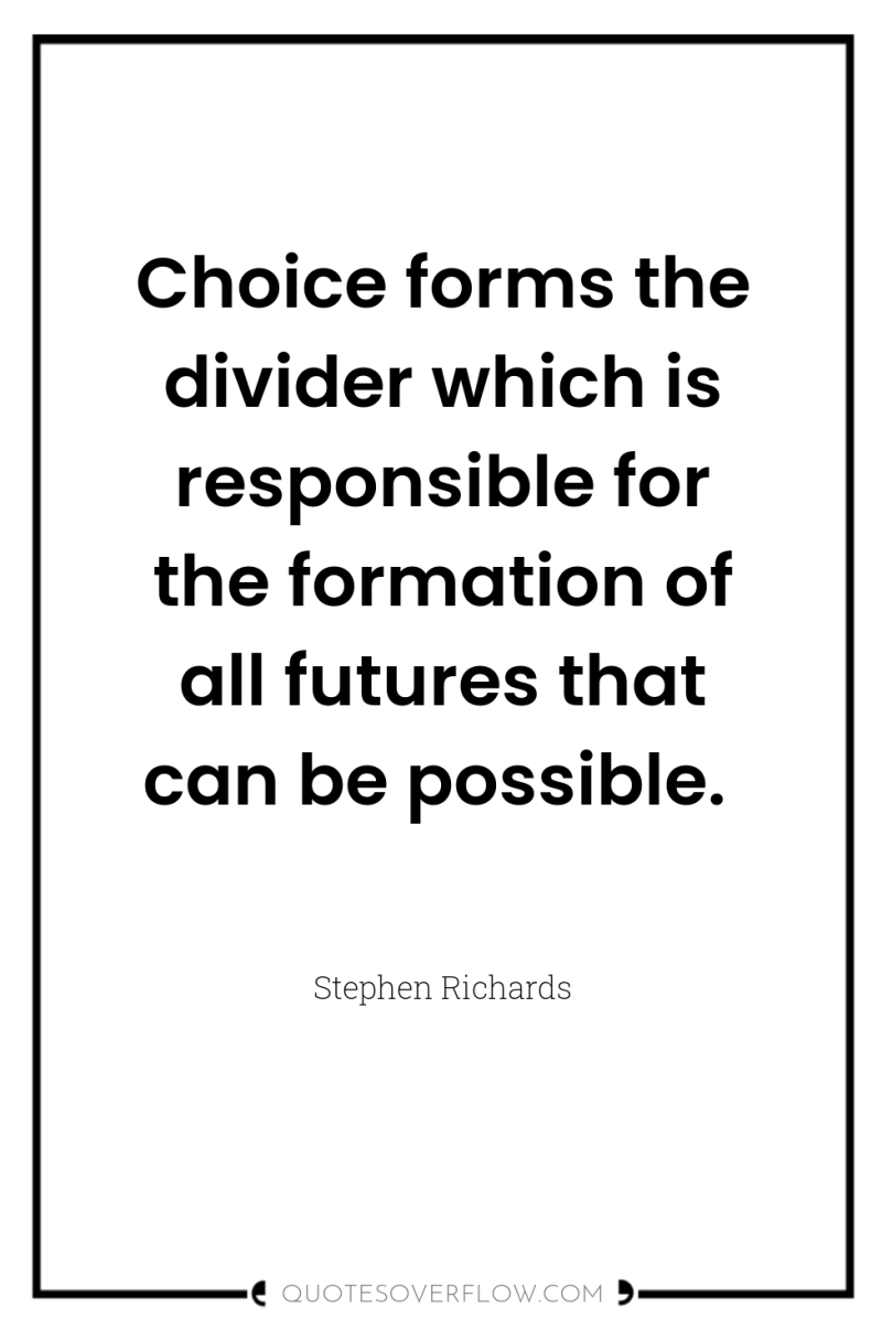 Choice forms the divider which is responsible for the formation...