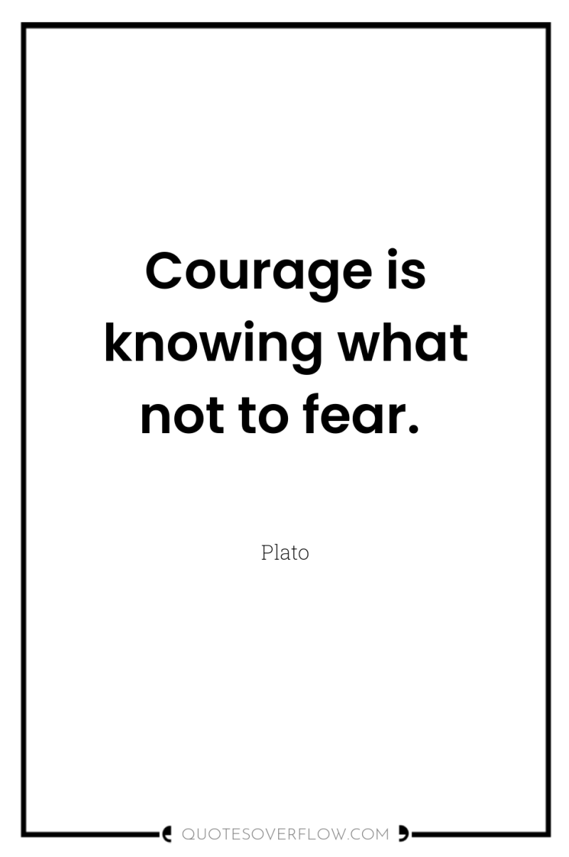 Courage is knowing what not to fear. 