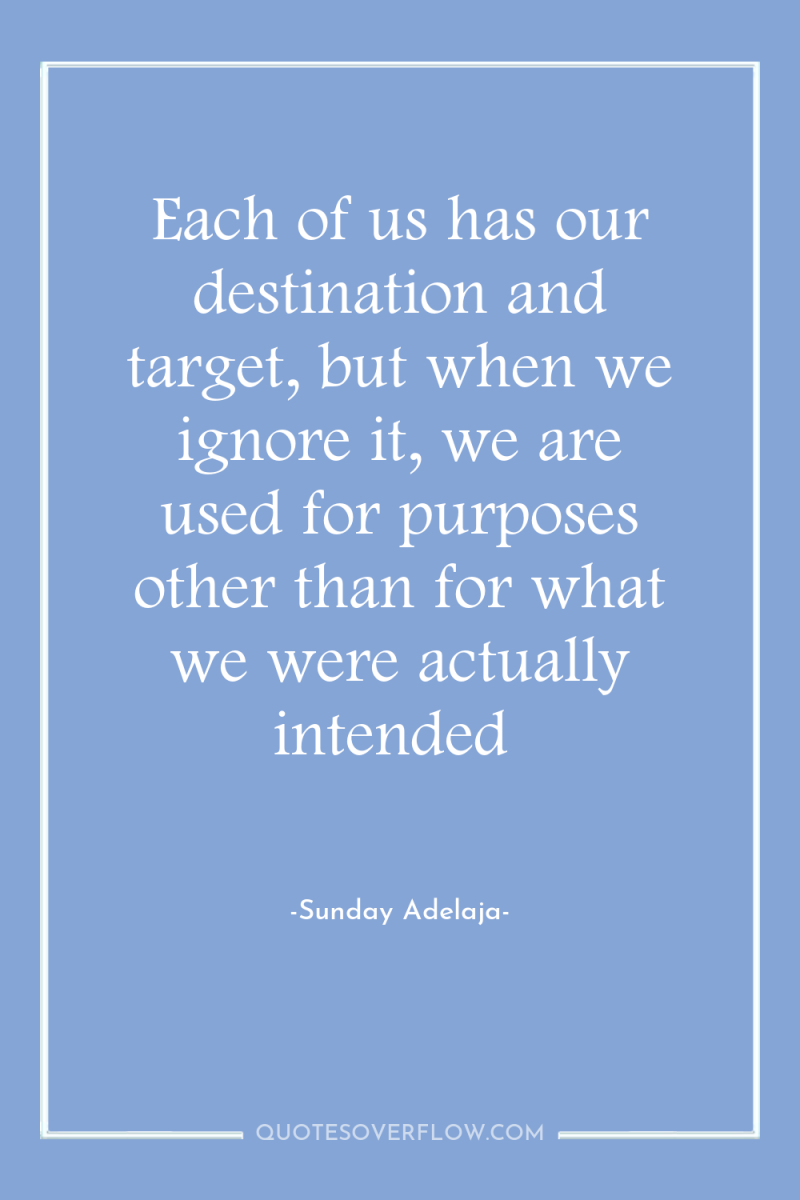 Each of us has our destination and target, but when...