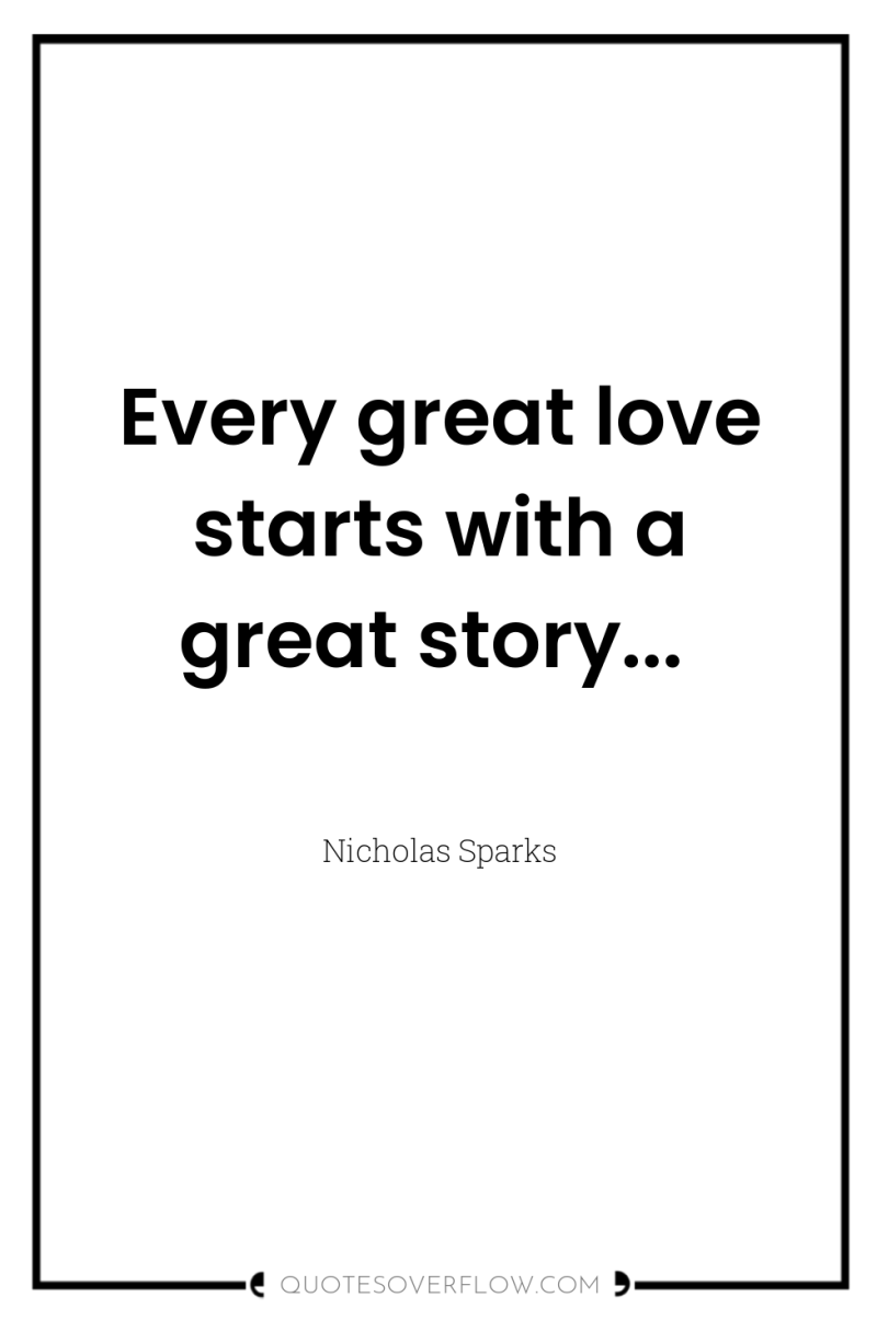Every great love starts with a great story... 