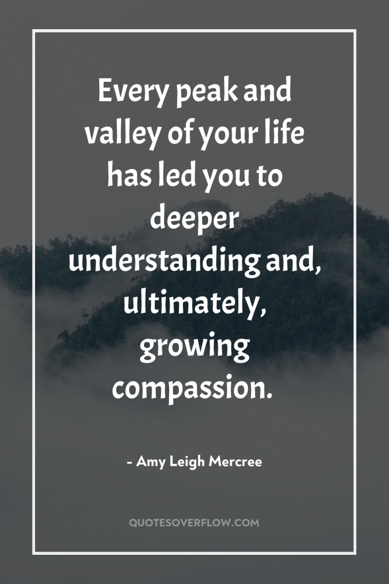 Every peak and valley of your life has led you...