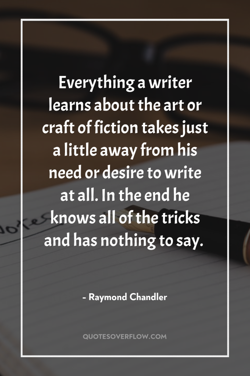 Everything a writer learns about the art or craft of...