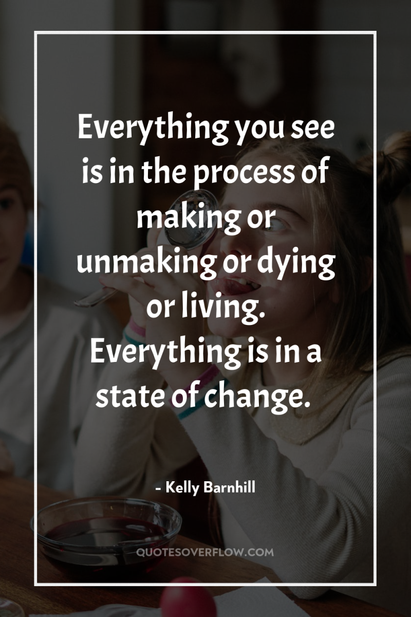Everything you see is in the process of making or...