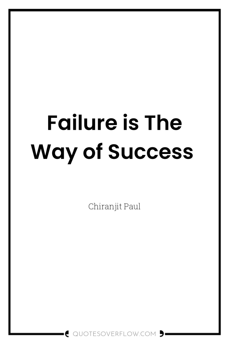 Failure is The Way of Success 