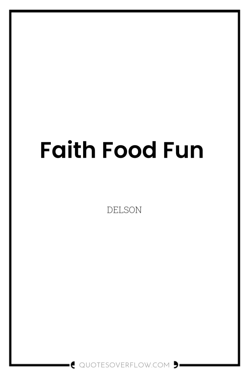 Faith Food Fun 