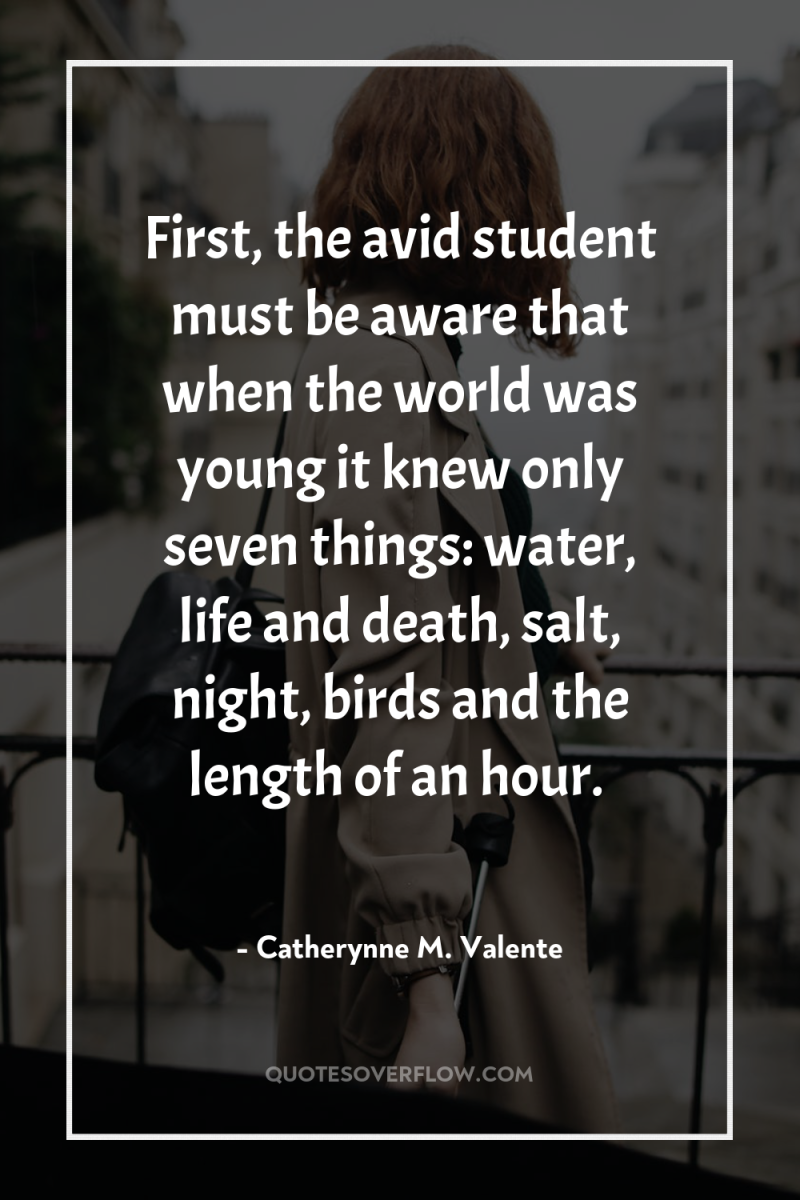 First, the avid student must be aware that when the...