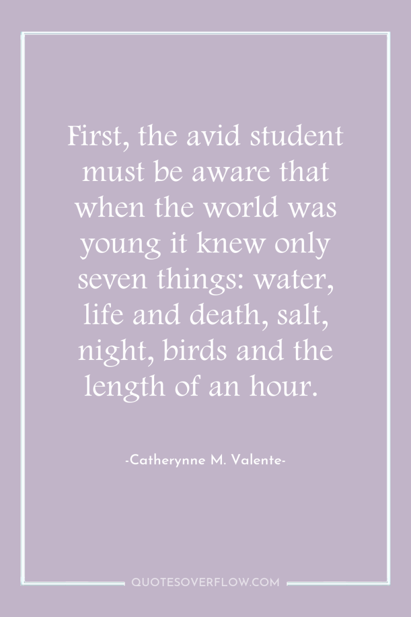First, the avid student must be aware that when the...