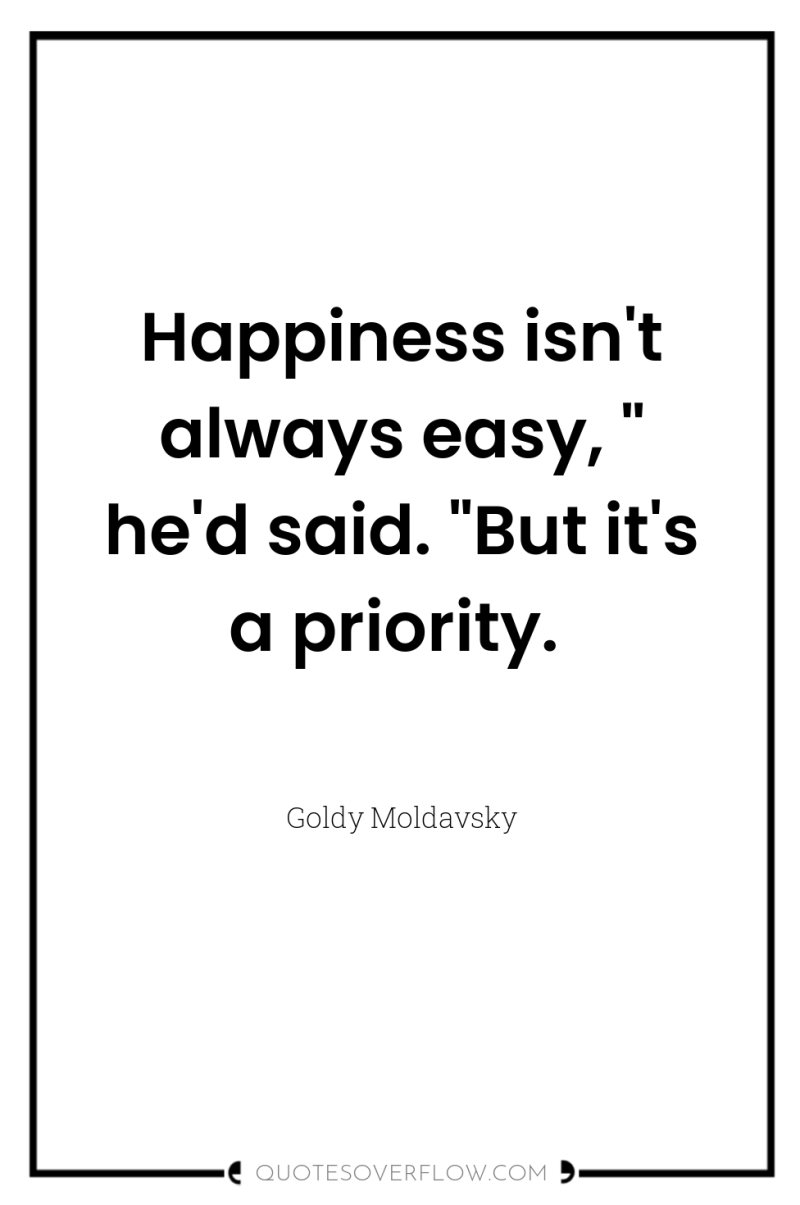 Happiness isn't always easy, 