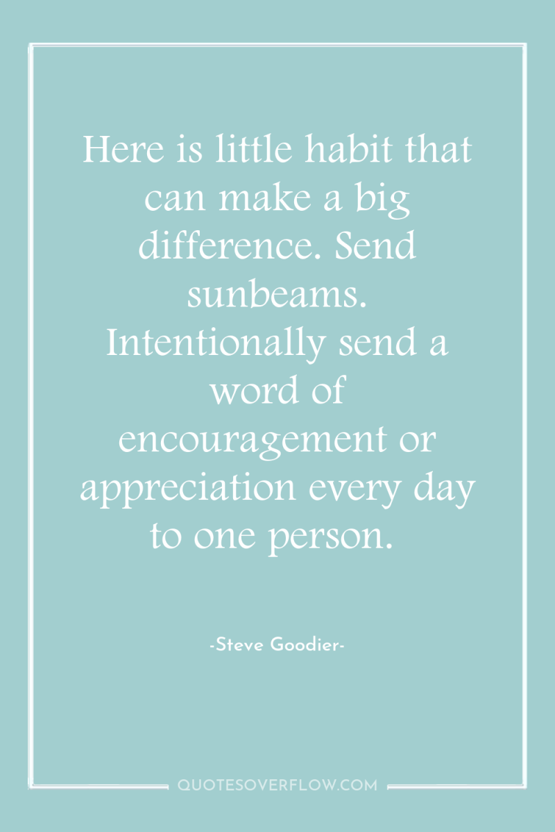 Here is little habit that can make a big difference....