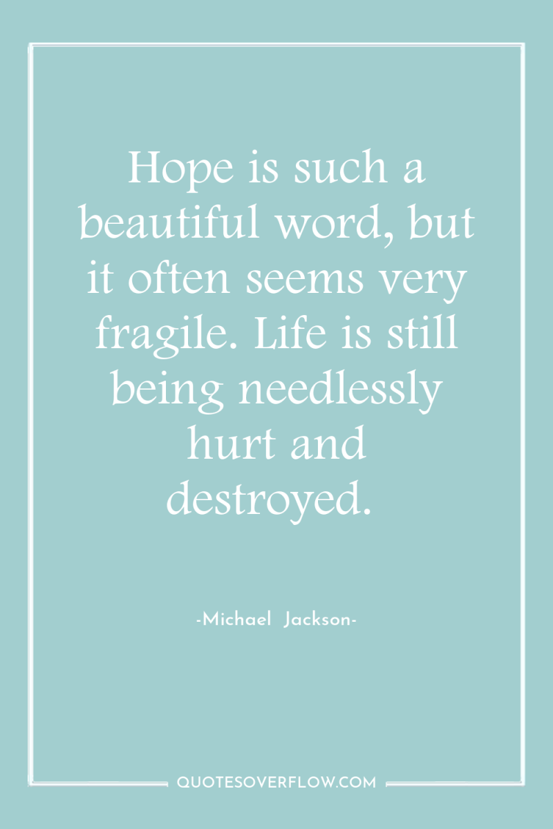 Hope is such a beautiful word, but it often seems...