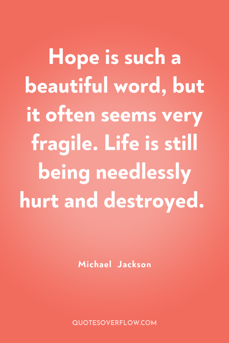 Hope is such a beautiful word, but it often seems...