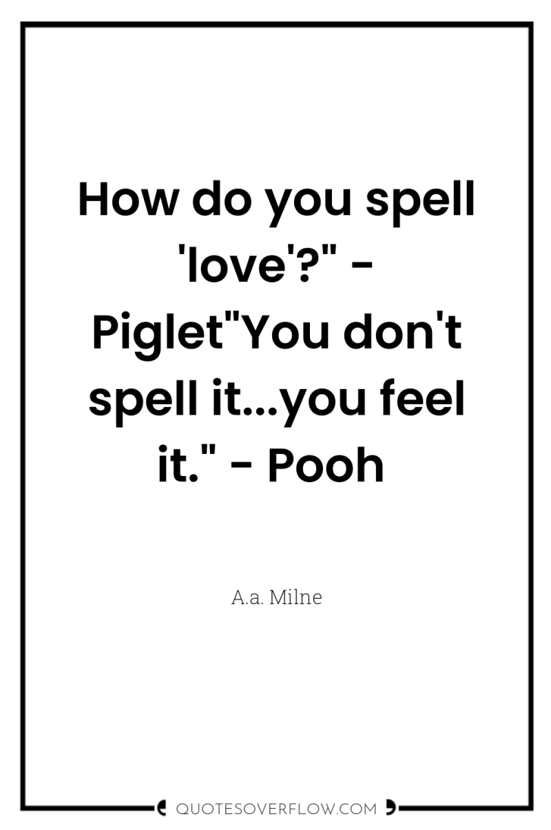 How do you spell 'love'?