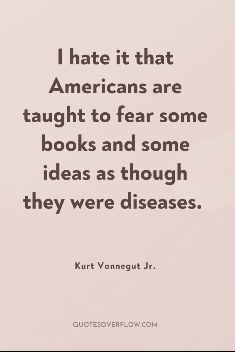 I hate it that Americans are taught to fear some...
