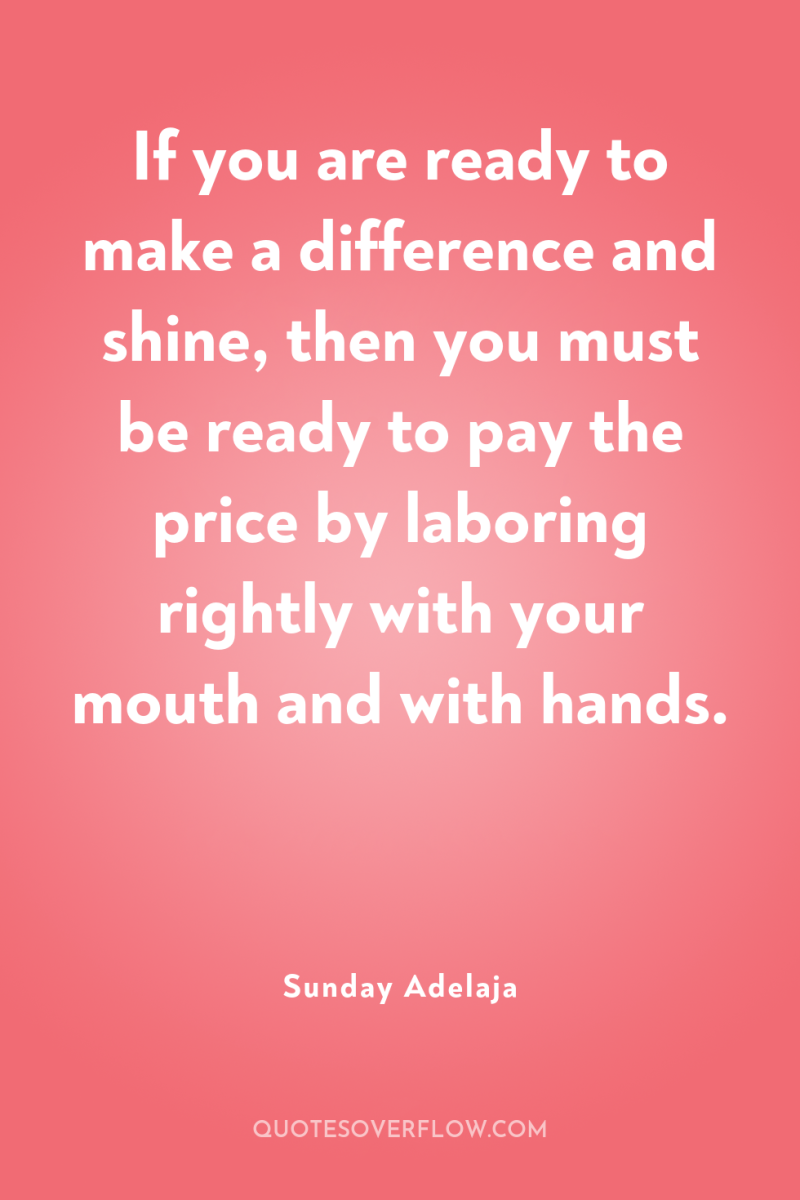 If you are ready to make a difference and shine,...