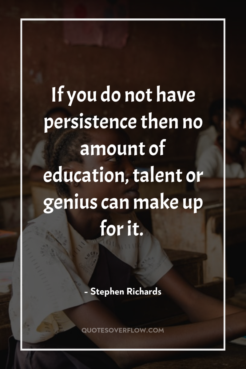 If you do not have persistence then no amount of...