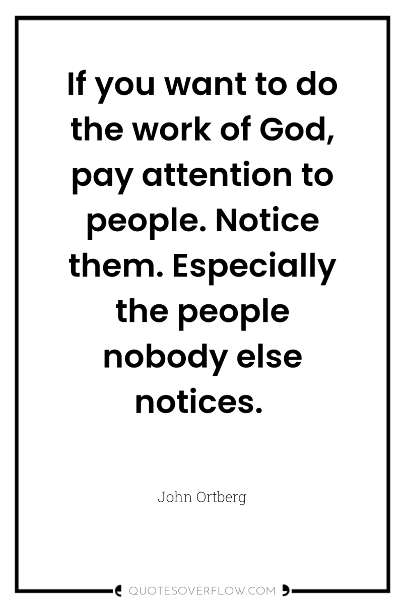 If you want to do the work of God, pay...
