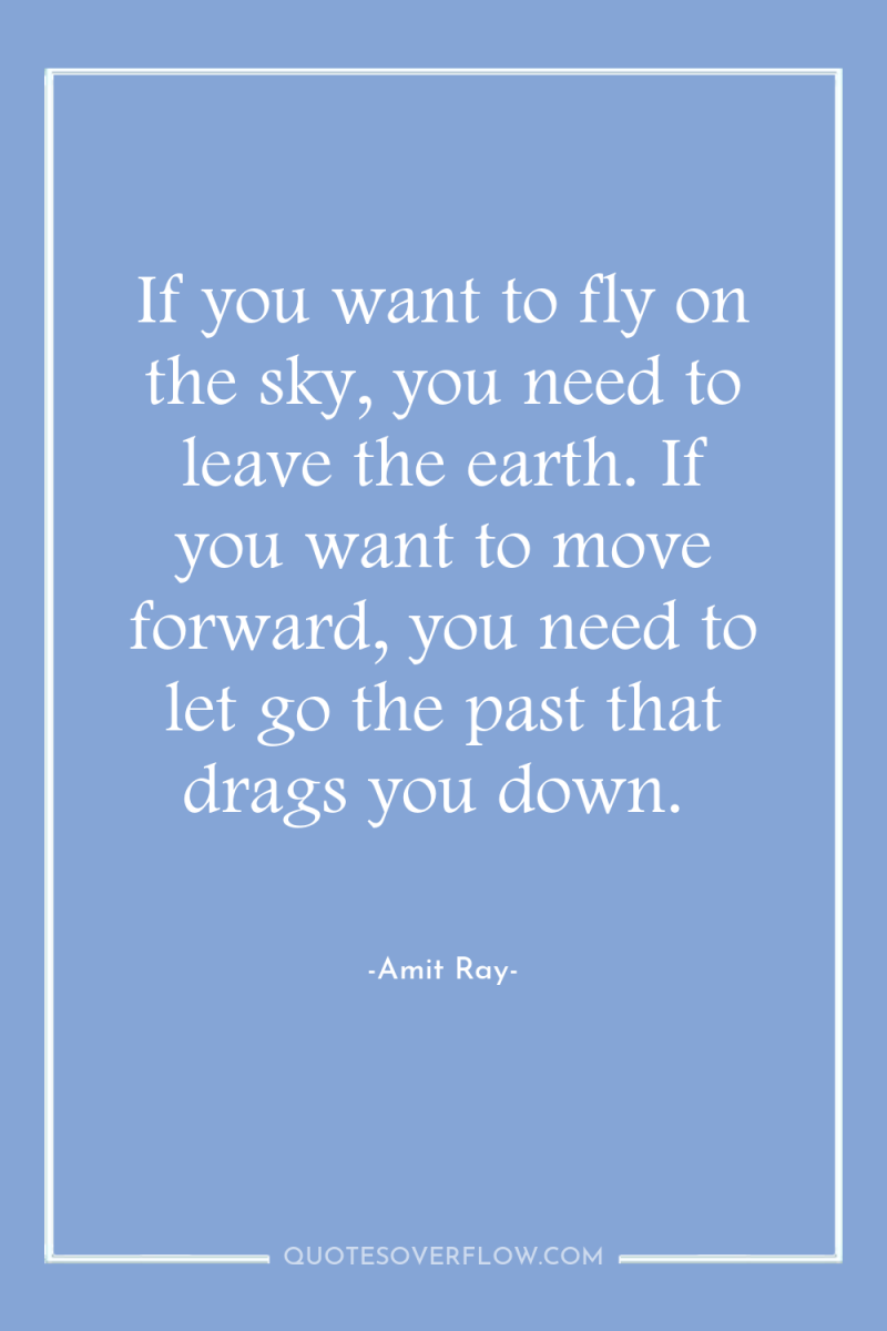 If you want to fly on the sky, you need...