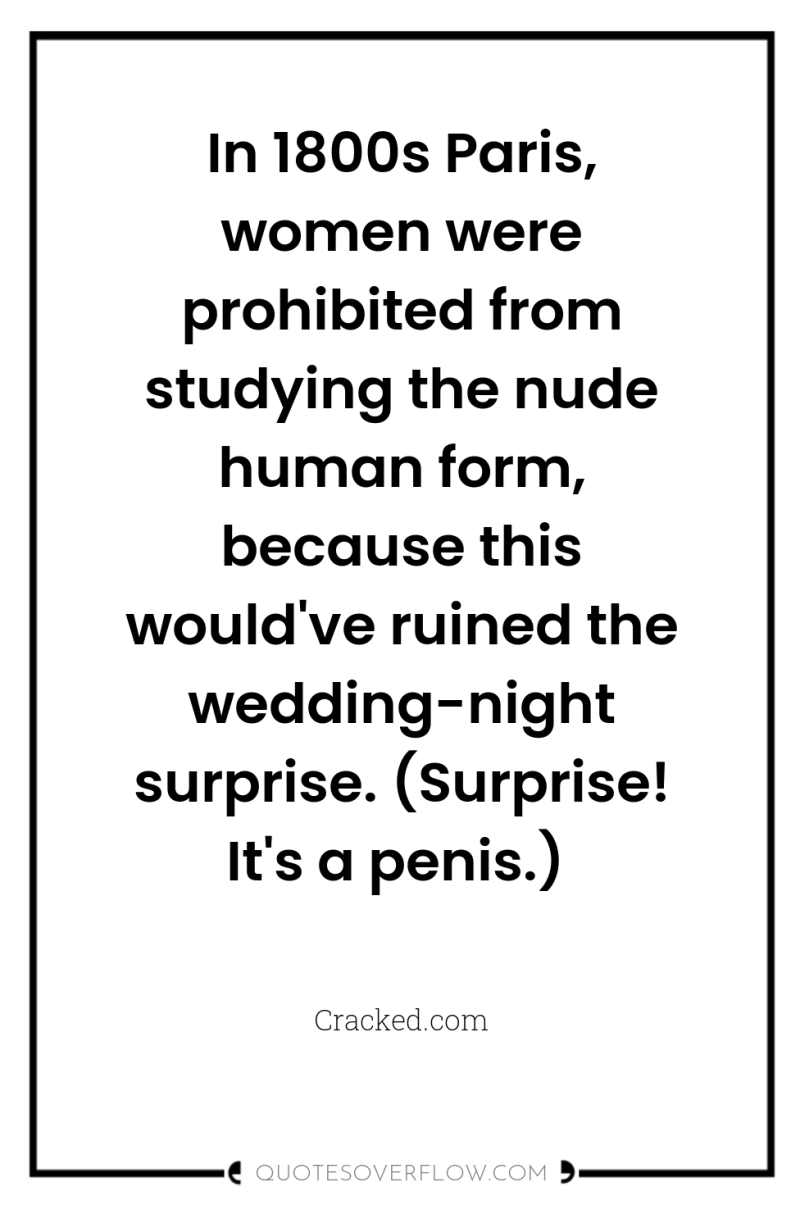 In 1800s Paris, women were prohibited from studying the nude...