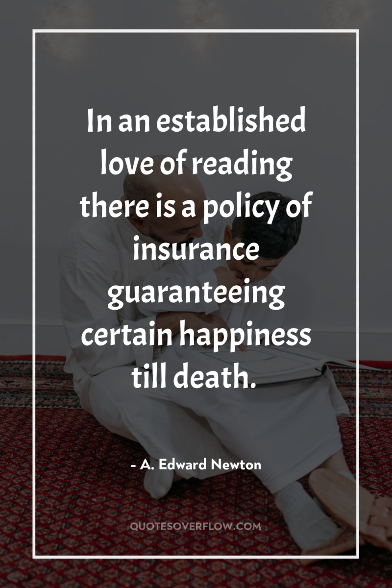 In an established love of reading there is a policy...