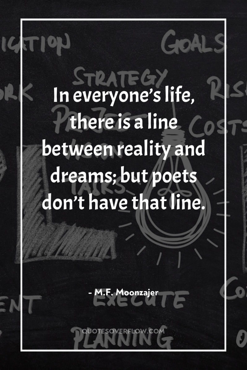 In everyone’s life, there is a line between reality and...