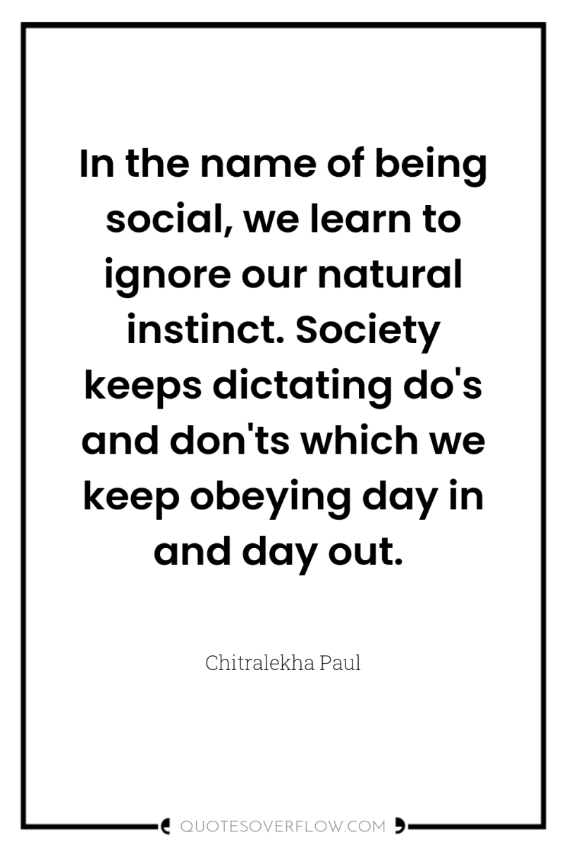 In the name of being social, we learn to ignore...