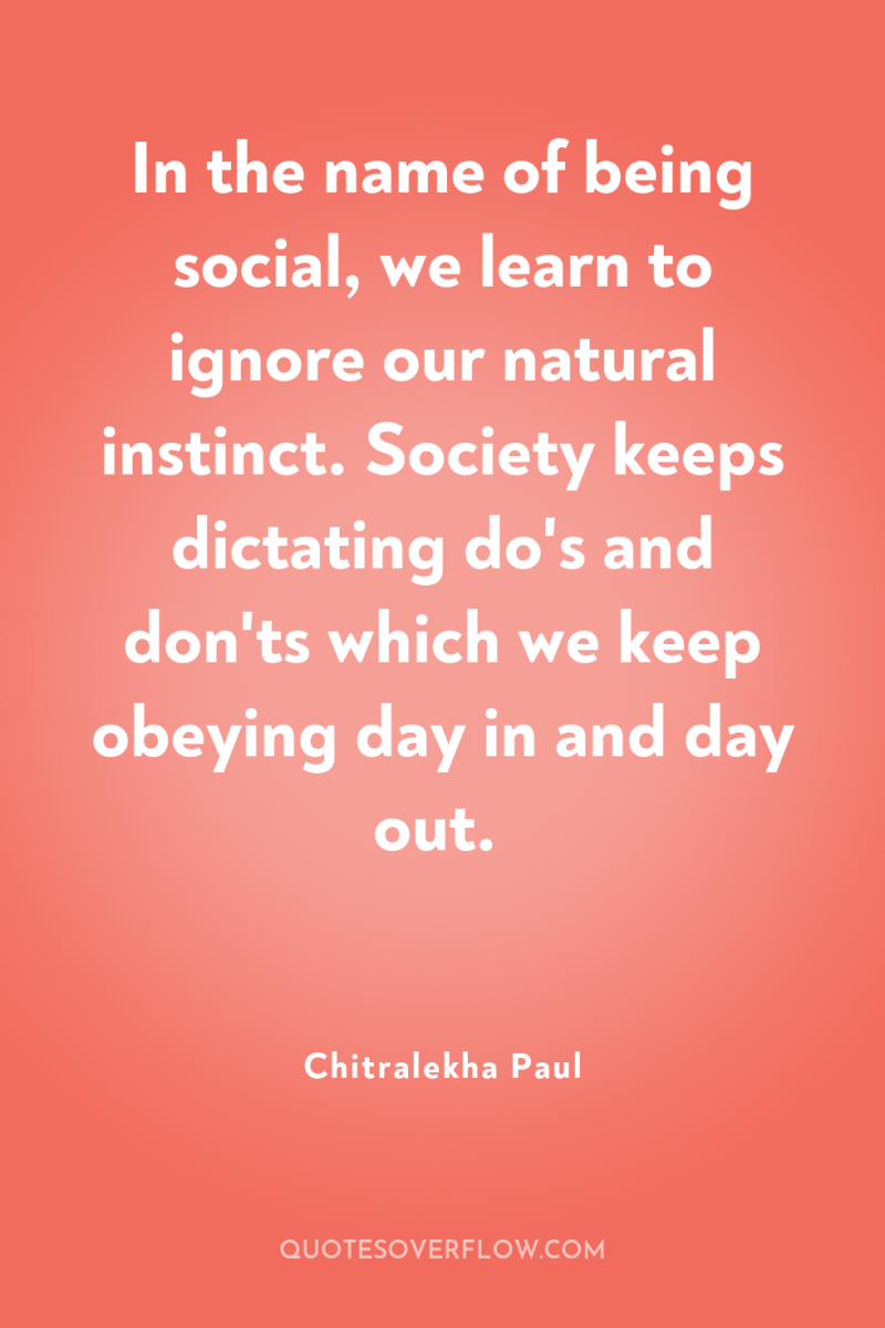In the name of being social, we learn to ignore...