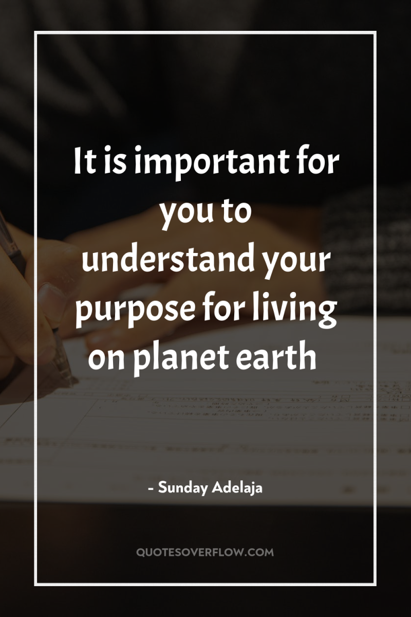 It is important for you to understand your purpose for...