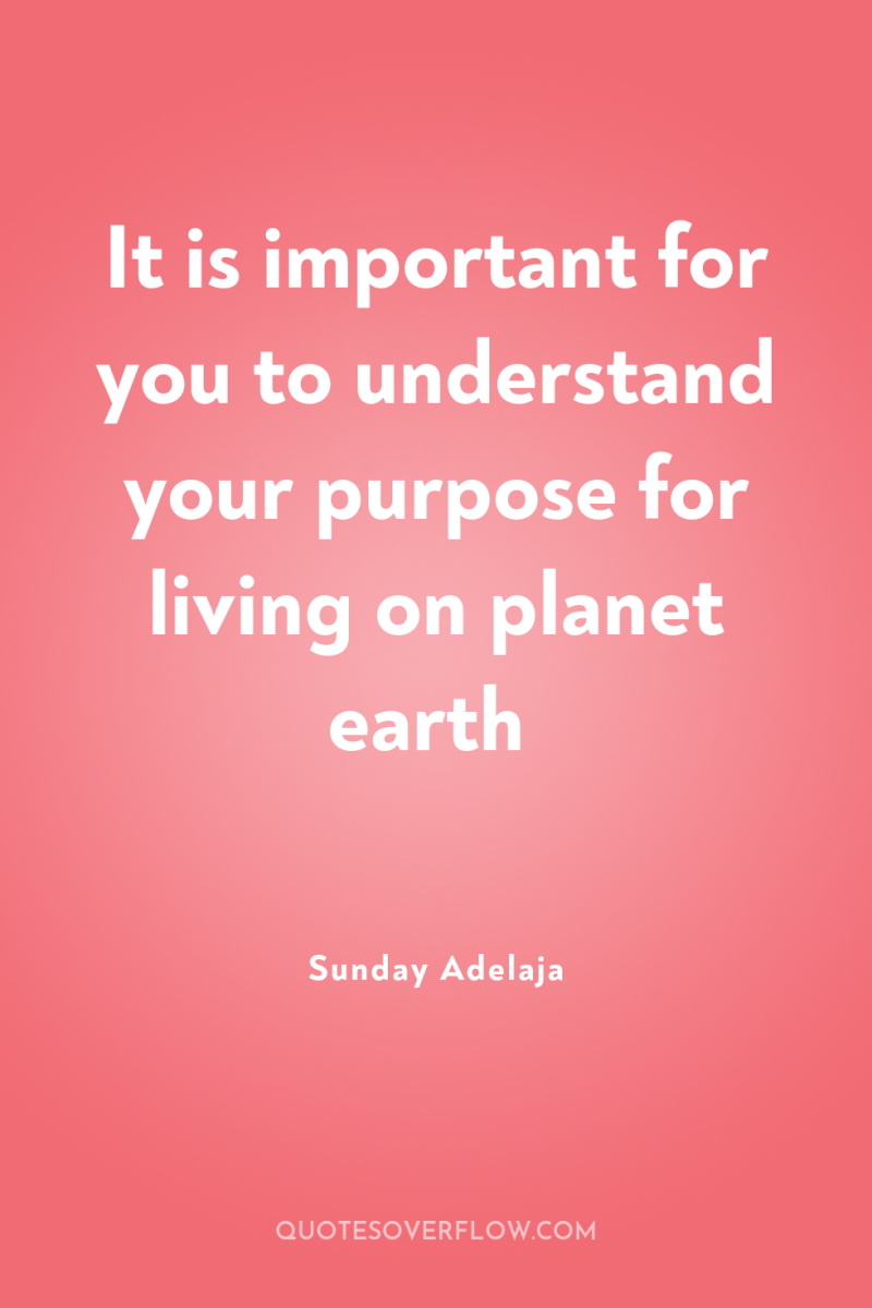 It is important for you to understand your purpose for...