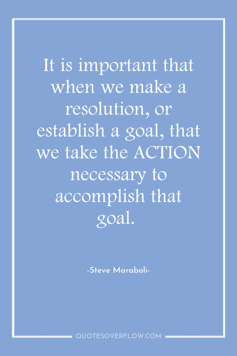 It is important that when we make a resolution, or...