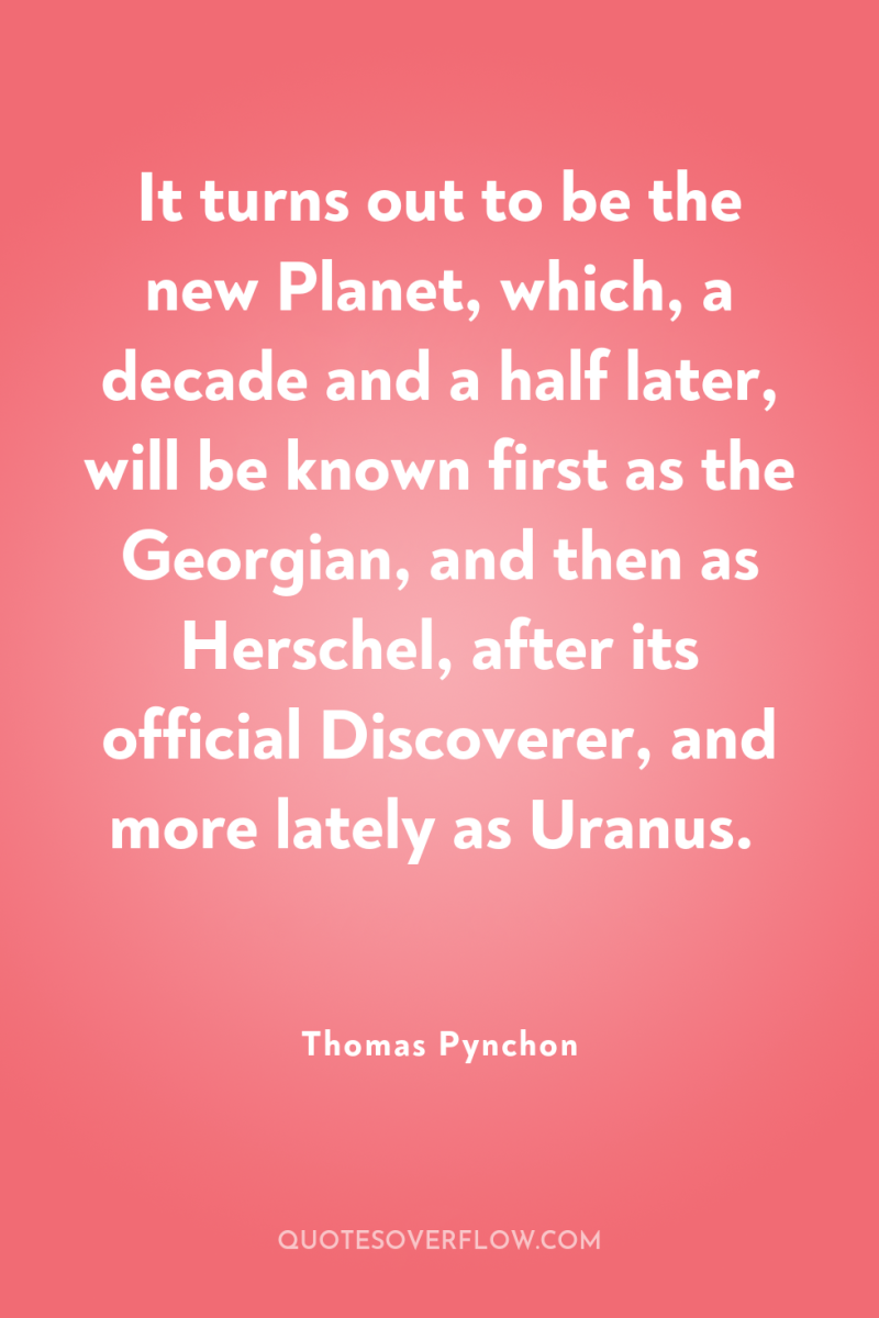 It turns out to be the new Planet, which, a...