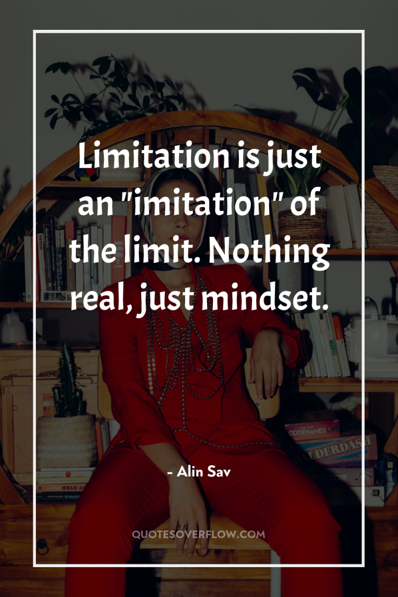 Limitation is just an 