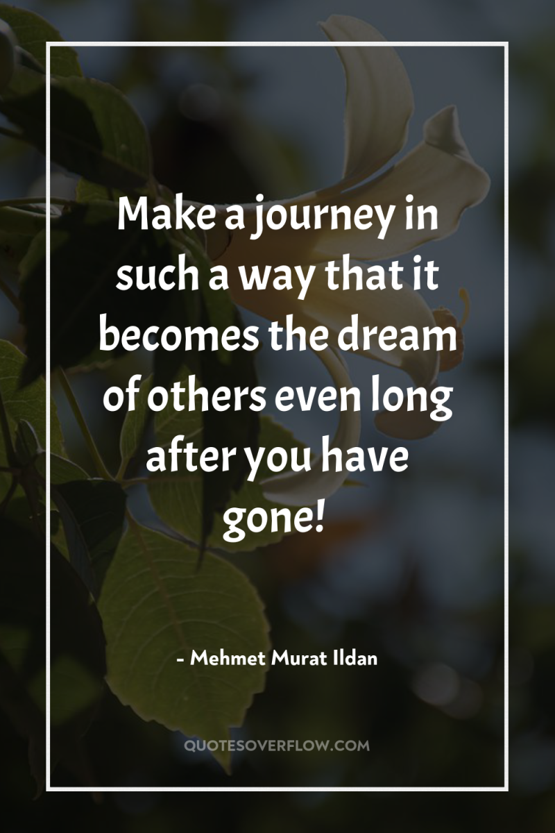 Make a journey in such a way that it becomes...